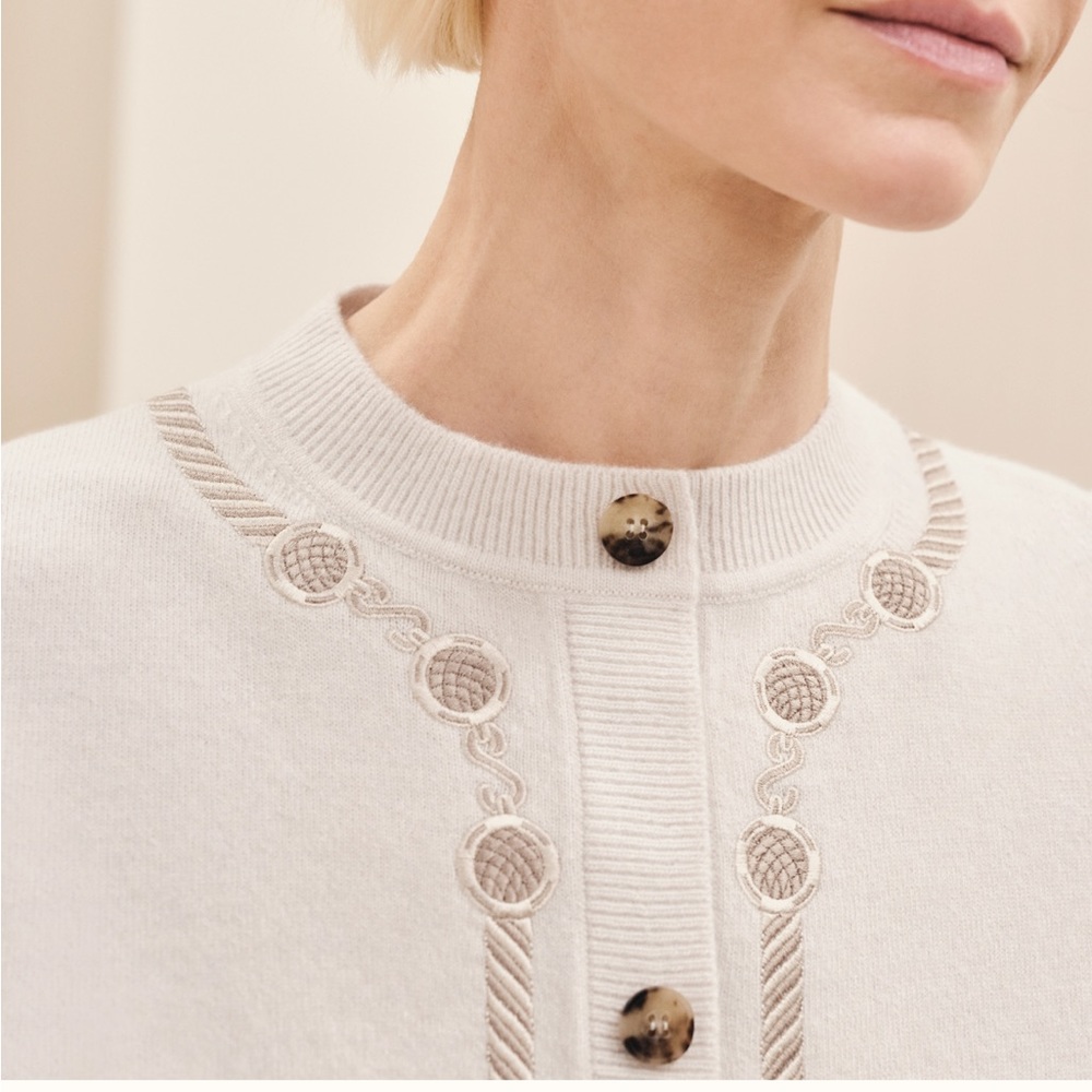 HP!🦋Authentic Hermes Cardigan Size 34 - Picture 2 of 11
